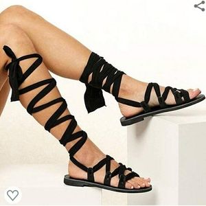 Women's lace up gladiator sandals